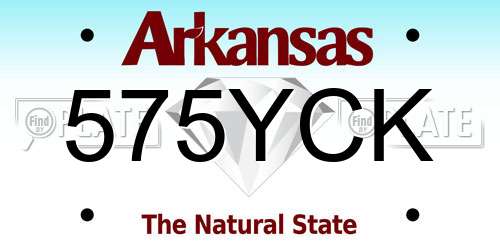 575YCK Arkansas License Plate