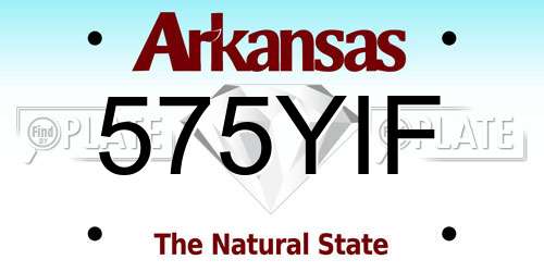 575YIF Arkansas License Plate