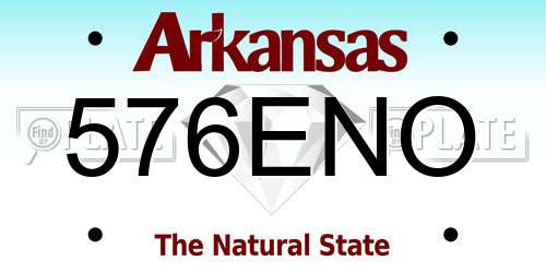 576ENO Arkansas License Plate