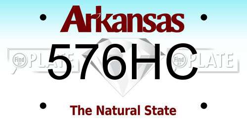 576HC Arkansas License Plate