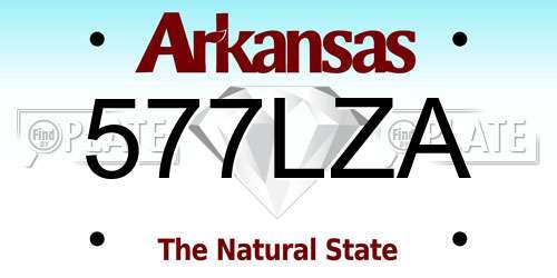 577LZA Arkansas License Plate