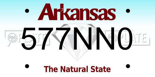 577NN0 Arkansas License Plate