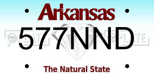 577NND Arkansas License Plate