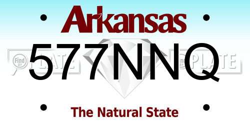 577NNQ Arkansas License Plate