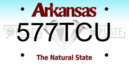 577TCU Arkansas License Plate