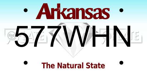577WHN Arkansas License Plate