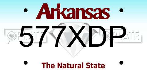 577XDP Arkansas License Plate