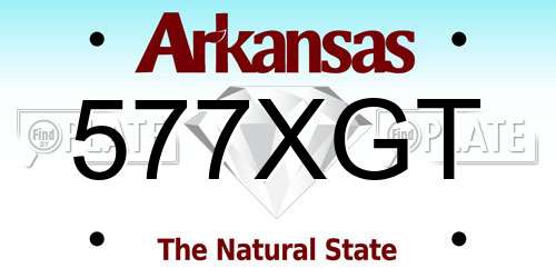 577XGT Arkansas License Plate