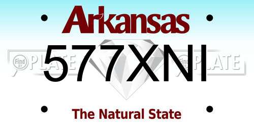 577XNI Arkansas License Plate