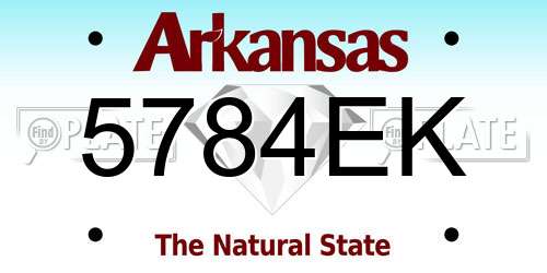 5784EK Arkansas License Plate
