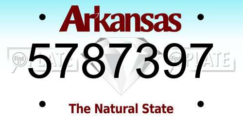 5787397 Arkansas License Plate