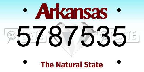 5787535 Arkansas License Plate