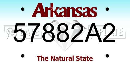 57882A2 Arkansas License Plate