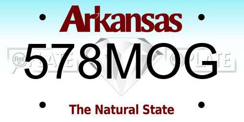 578MOG Arkansas License Plate