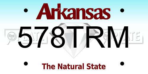 578TRM Arkansas License Plate