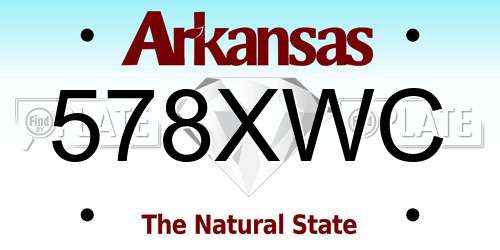 578XWC Arkansas License Plate
