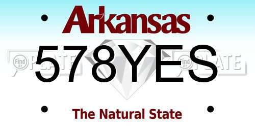 578YES Arkansas License Plate