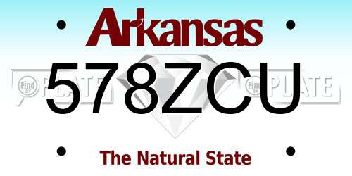 578ZCU Arkansas License Plate