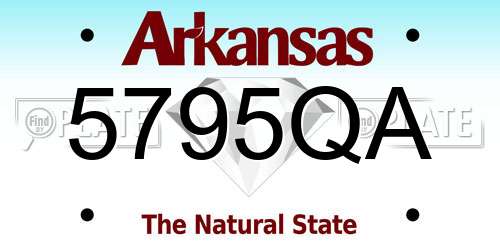 5795QA Arkansas License Plate