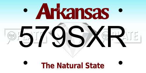 579SXR Arkansas License Plate