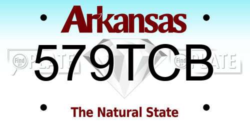 579TCB Arkansas License Plate