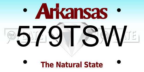 579TSW Arkansas License Plate
