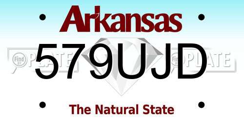 579UJD Arkansas License Plate