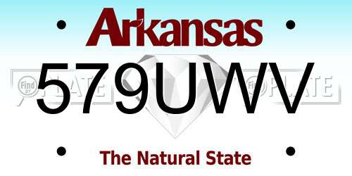 579UWV Arkansas License Plate