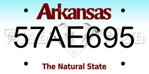 57AE695 Arkansas License Plate