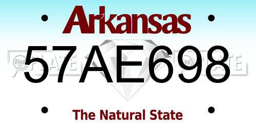 57AE698 Arkansas License Plate
