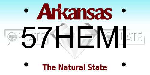 57HEMI Arkansas License Plate