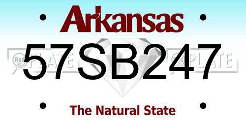 57SB247 Arkansas License Plate