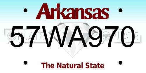 57WA970 Arkansas License Plate