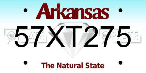 57XT275 Arkansas License Plate