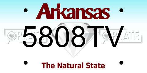 5808TV Arkansas License Plate