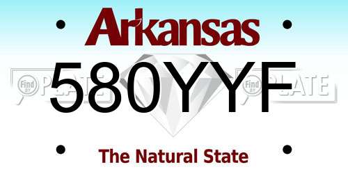 580YYF Arkansas License Plate