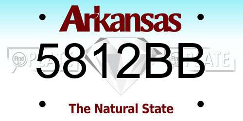 5812BB Arkansas License Plate