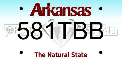 581TBB Arkansas License Plate