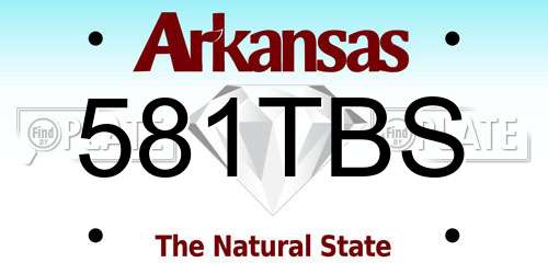 581TBS Arkansas License Plate