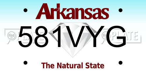 581VYG Arkansas License Plate