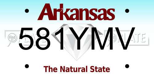 581YMV Arkansas License Plate