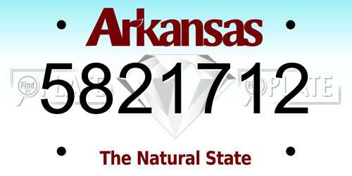 5821712 Arkansas License Plate
