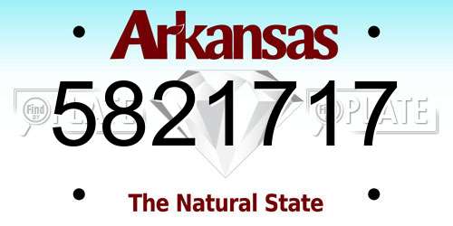 5821717 Arkansas License Plate