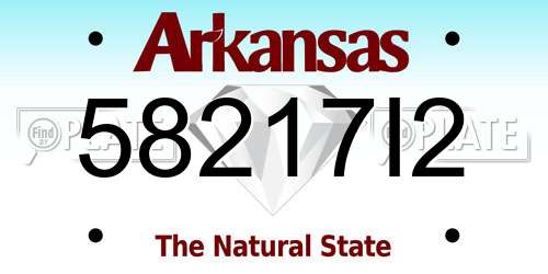 58217I2 Arkansas License Plate