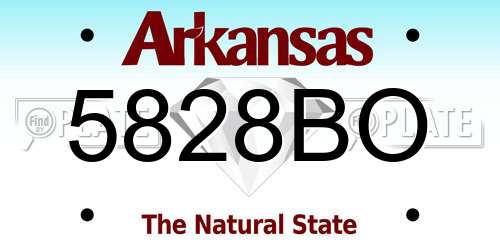 5828BO Arkansas License Plate