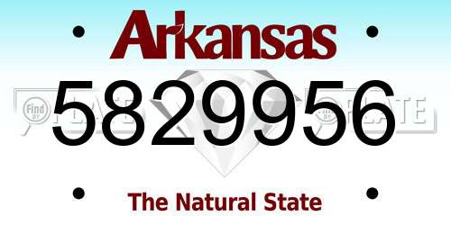 5829956 Arkansas License Plate