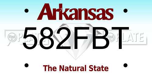582FBT Arkansas License Plate