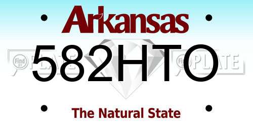 582HTO Arkansas License Plate