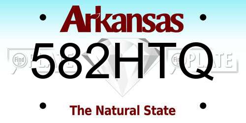 582HTQ Arkansas License Plate