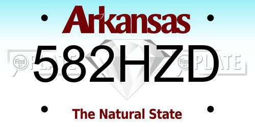 582HZD Arkansas License Plate